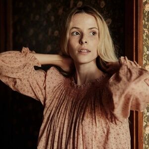 Doen ORCHID NIGHTGOWN -- ROSE WINDSWEPT FLORAL XS NWT